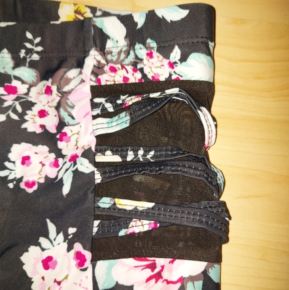 NWT BloomChic Floral Mesh Strappy Swim Bottoms - Picture 2 of 7